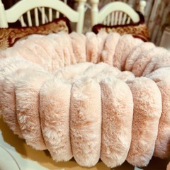 未使用⭐︎円形ペットベッド　犬
猫用の画像