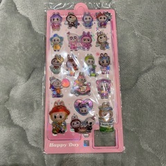 新作ラブブ　ボンボンドロップシール　シール交換　ぷくぷくシール　3D 2枚セットの画像