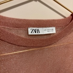 ZARAピンクラメシアーブラウスの画像