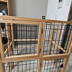 折りたたみ式ペットケージ 2段の画像