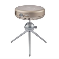 【新品未使用品】　Adget Pocket Projector Greige　YouTube Netflix Disney Amazon　グレージュ ポケット モバイル プロジェクターの画像