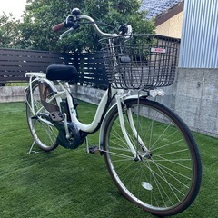 YAMAHA 電動アシスト自転車 26インチ 3段変速 電動自転車 PAS ナチュラ　PA26NXLDX　ファンクションメーター　トリプルセンサー　自転車　ヘルメット　取説付き　宮崎の画像