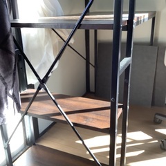 収納棚付きデスク　スツールセットで　学習机　パソコンデスク　椅子セット　の画像