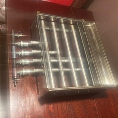 業務用 大判焼き機 24穴／穴78mm／LPガス／鋳物プレート／実働品／バーナー4基の画像