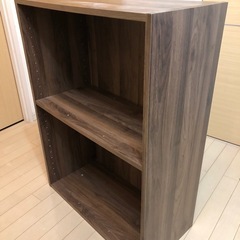 大型カラーボックス　ブラウン　棚高さ可変の画像