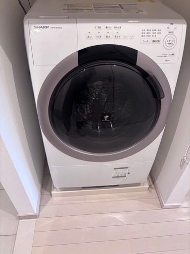 【お引き渡し者決定】※12月14日まで(値下げ中)使用期間6カ月 美品  SHARP ドラム式洗濯7.0kg 乾燥3.5kg