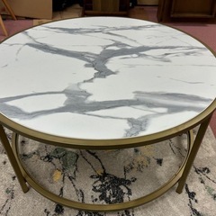 モデルルーム展示品大理石調センターテーブルの画像