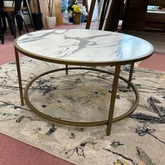 モデルルーム展示品大理石調センターテーブルの画像