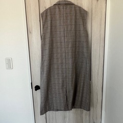 lutique グレンチェック ダブルブレスト　ノースリーブベスト　ジレの画像