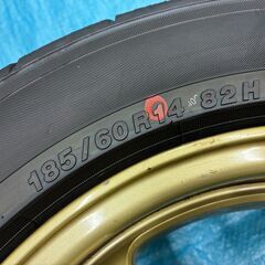 ネオバ185/60-R14中古とホイル6J(Offset+38)の２本セットの画像