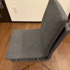 IKEA ダイニングチェア×2 ダークグレーの画像