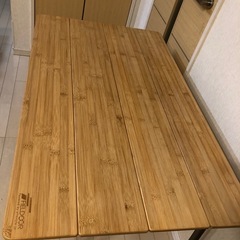 バンブーテーブル　折りたたみ　美品　キャンプテーブル　6500円→2000円の画像