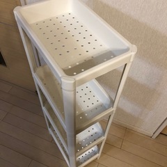 4段収納ラック　ホワイト　美品の画像