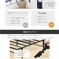 ベッドフレーム　シングル　スチールの画像