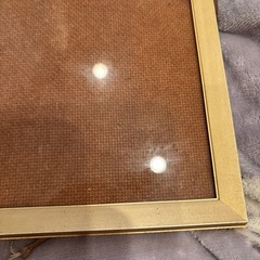 中古　アルミ額縁　ガラス製　横39cm 縦34cmの画像