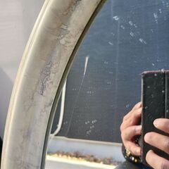 配達可!!イタリア製 高級アンティークミラー 鏡 大理石調 輸入品の画像