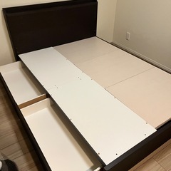 ニトリダブルベッドフレームマットレス2組