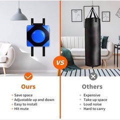  壁掛けボクシングバッグ  高さ調節可能 トレーニングパッドの画像