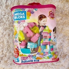 【美品】MEGA BLOKS ブロック ピンク たっぷり80個　女の子おもちゃの画像