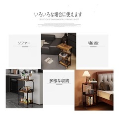 キッチンワゴン 三段 収納カート キャスター付き の画像