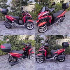 【普通免許仕様もOK】トリシティ125 SE82J 走行少なめ1.5万km台 BOX LED ナックルバイザー★TRIX★の画像