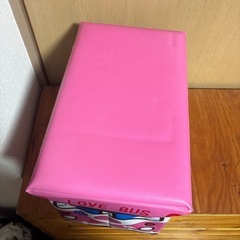 収納スツール おもちゃ箱 椅子 チェア ピンクの画像
