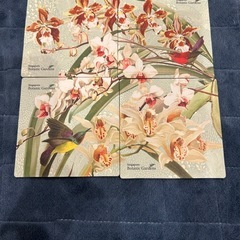 シンガポール製 ボタニカルガーデン コースター4枚セットの画像