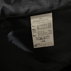 KBF ノーカラーコート ロング　ダブルボタン ウール混 　 の画像