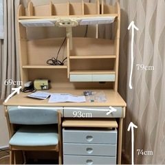 学習机 KOIZUMI 水色の画像