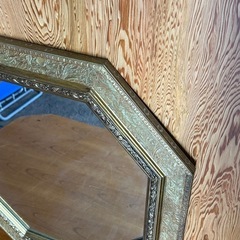 アンティーク鏡！！直径550/の画像