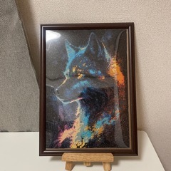 ビーズアート　インテリア額縁付きの画像