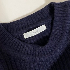 美品✨ ウールノースリーブ ニットベスト(ネイビー)の画像