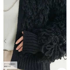 【新品未使用】ラウンドクルーカーディガン　レディース 黒の画像