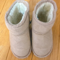 petit main ムートンブーツ ベージュ ムートン ブーツ 14cm 人気の画像