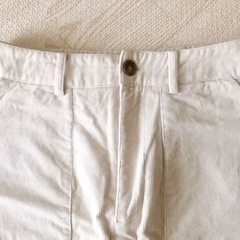 オフホワイト　台形スカート　レディースの画像