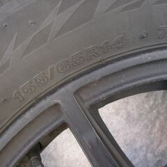 2021年 ブリザックVRX2 155/65R14 スタッドレス ホイール4本セット　の画像