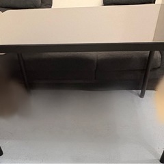 LOWYA ガラステーブルセット 椅子二脚の画像