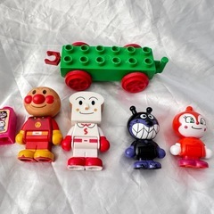 アンパンマン ブロックラボ 人形　4体セット カーベース1台の画像