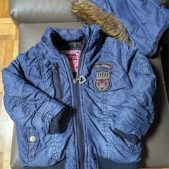 JOＹNANAダークブルージャケット80㌢フード付き女児の画像