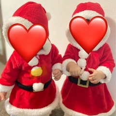 12/6.7受け取り限定価格　双子　サンタ　クリスマス　コスチューム　70の画像