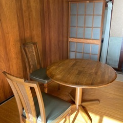 マルニ木工 maruni　ダイニングチェア 2脚セット 木製 × ラタン 背もたれチェアの画像