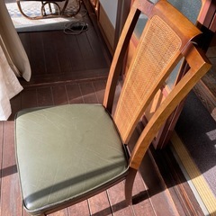 マルニ木工 maruni　ダイニングチェア 2脚セット 木製 × ラタン 背もたれチェアの画像