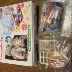 思いっきりシルバニアファミリーセット　3階建ての家付の画像