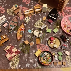 思いっきりシルバニアファミリーセット　3階建ての家付の画像