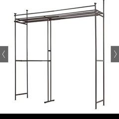 突っ張りハンガーラック 幅伸縮タイプ（116～210cm） カーテンなしの画像