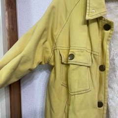 レディース　アウター　イエロー　裏ボア ジャケットの画像