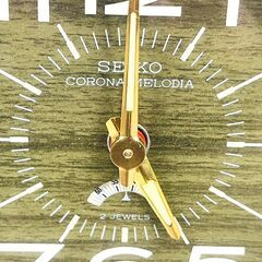 【動作品】SEIKO CORONA MELODIA CM710 ゼンマイ置時計 昭和レトロ アラーム1曲のみの画像