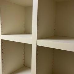 【フナモコ製・美品】大容量キューブ型シェルフ/本棚（幅広12マス/可動棚/白）の画像