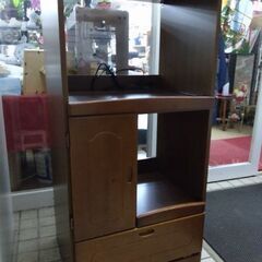 定価3万円以上　展示引き上げ品　レンジ台　キッチンラック　電子レンジ　オーブンレンジ　オーブントースター　炊飯器　電気ポット　食器棚の画像