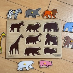 ボーネルンド　木製のパズル　動物型の画像